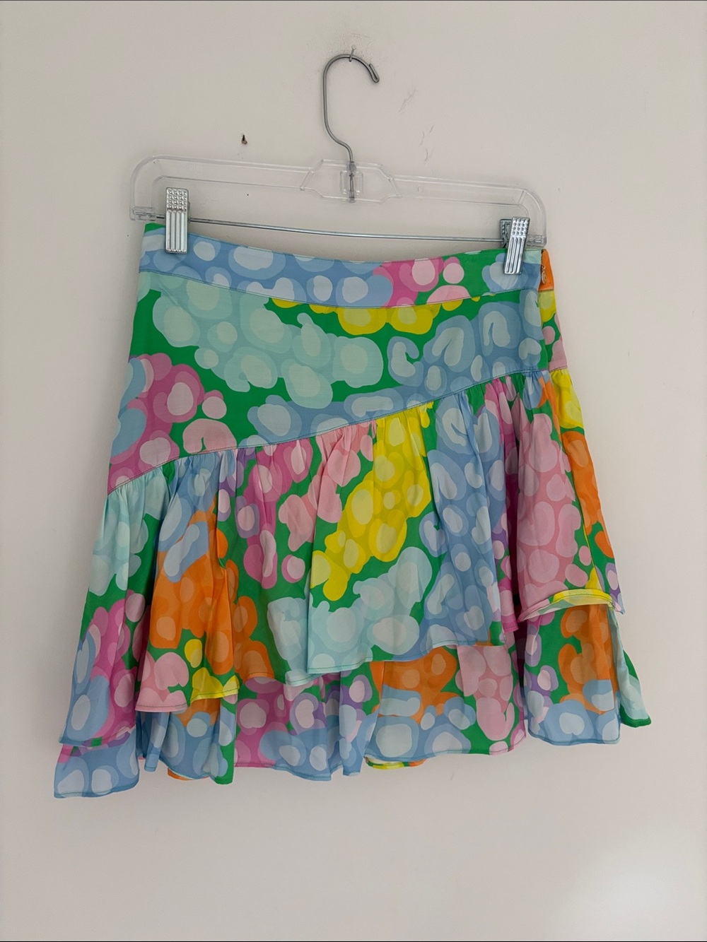 Emily McCarthy Colorful Abstract Ruffle Mini Skirt - Multicolor - Picture 1 of 4